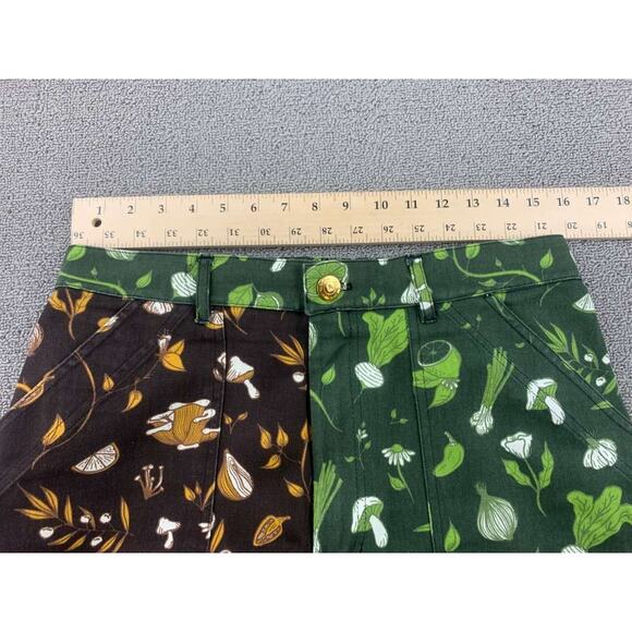 Big Bud Press Work Pants Men M Green Brown Multi Vegetable Print Workwear - Picture 4 of 10